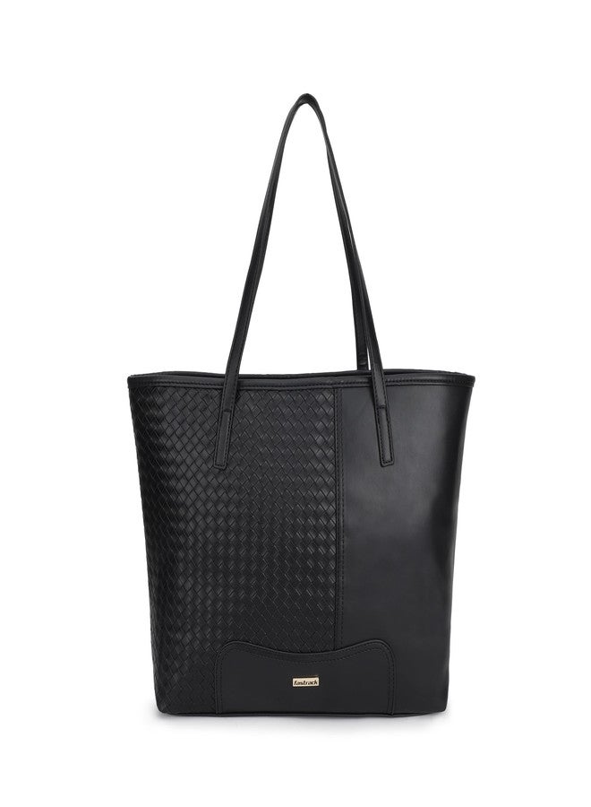 Fastrack faux Leather Tote for Womens, Ladies and Girls | Luxurious Pebbled Finish | Trendy and Stylish Tote Bag - Image 1